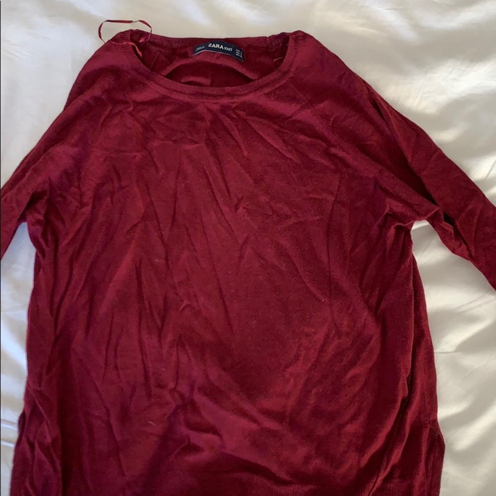 Zara knit long sleeve sweater